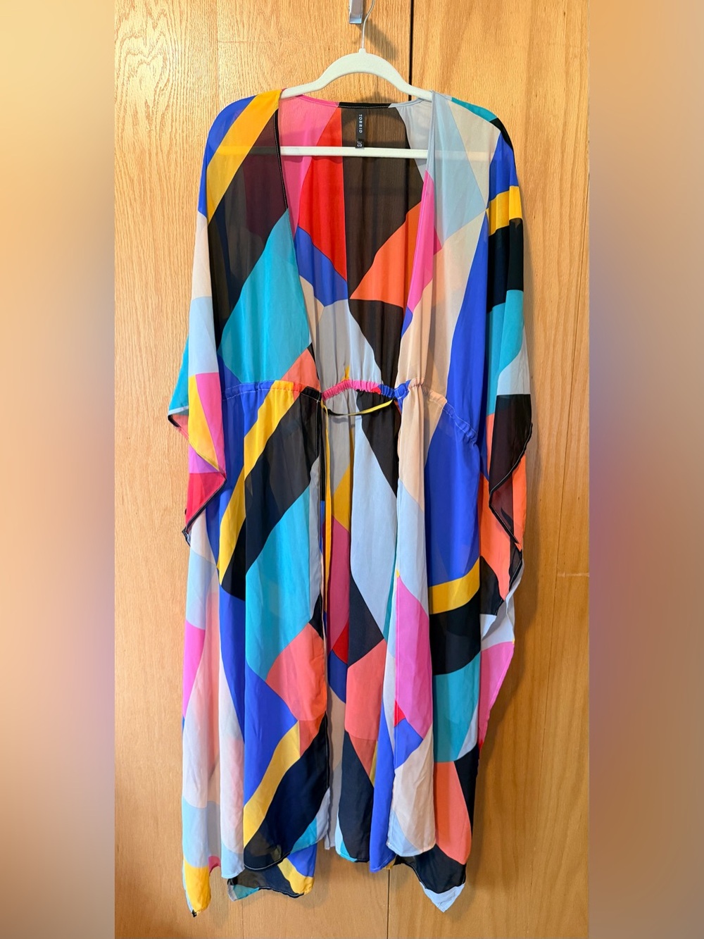torrid Multicolor Geometric Sheer Swim Coverup